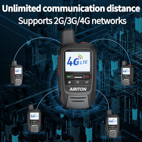 Walkie Talkies Fast Radio Unlimited Range Nationwide 4G Long Distance 5000 Miles Handheld POC Two Way Radio with Headset Push to Talk Over Cellular Radio Long Range Walkie talkies (2 with SIM Card)