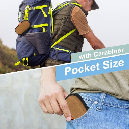 Mini Oval Earbud Case, Hard Shell Carrying Pouch Bag - color: Earth-Yellow