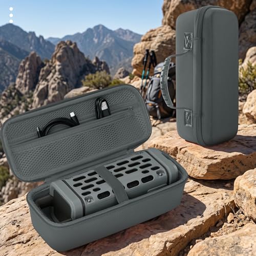 Hard Travel Case Compatible with Turtlebox Ranger Outdoor Portable Bluetooth 5.4 Speaker, Hard Carrying Case with Handle, Shockproof Protective Speaker Storage Bag (Only Case) (gray) - color: gray