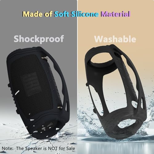 Silicone Case and Shoulder Strap for JBL Xtreme 3 Bluetooth Speaker | Silicone Cover for Xtreme 3 Portable Bluetooth Speaker Accessories, Protective Case with Adjustable Carrying Strap - size: for Xtreme 3