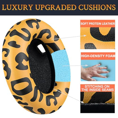 SOULWIT Replacement Earpads for Sony WH-1000XM4 (WH1000XM4) Headphones, Ear Pads Cushions with Noise Isolation Foam, Added Thickness, Without Affecting Sensor - Tiger Stripes - color: Tiger Stripes