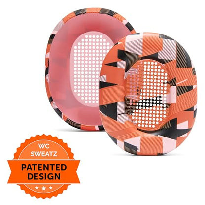 WC SweatZ XM5 - Patented Earpad Sweat Covers for Sony WH1000XM5 by Wicked Cushions | Full 360 Earpad Protection | Sweatproof & Easily Washable | Orange Prism - color: Orange Prism