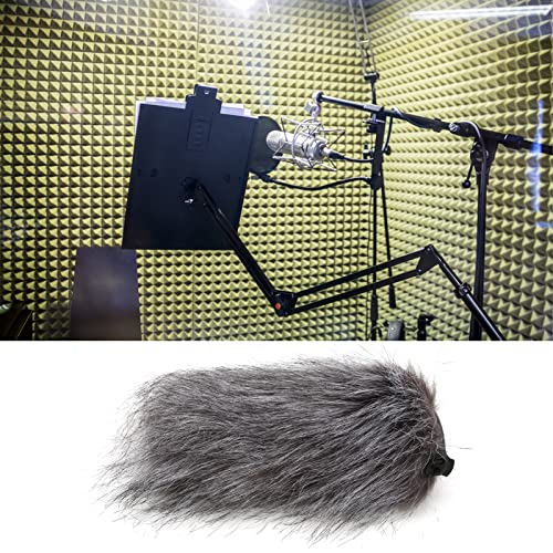 Mic Windscreen, Outdoor Wind Cover, Professional Noise Reduction Universal Fit for Video Recording Mics, Camera Microphones