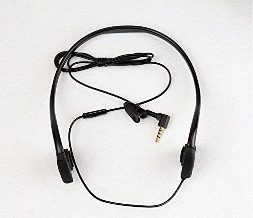 Bone Conduction Wired Headphones with Noise Cancelling Mic 3.5mm Connector Sweat Resistant Headphones for Cycling Running and Other Sports (Black)