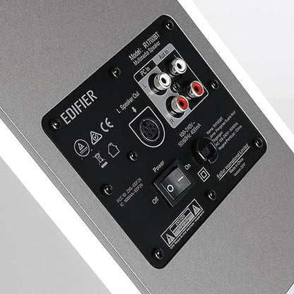 Edifier R1700BT Bluetooth Bookshelf Speaker - Active Near-Field Studio Monitors - Powered Speakers 2.0 Setup Wooden Enclosure - 66w RMS White - color: white