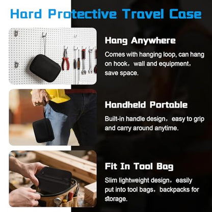 Hard EVA Protective Carrying Case Compatible with 3M 6200 Half Face Mask | Extra Deep 8.3" x 6.3" x 4.7" , Compatible with 3M 6200, 6300, 6500, 7502 Half Face Respirator Mask, Storage Box for Cameras