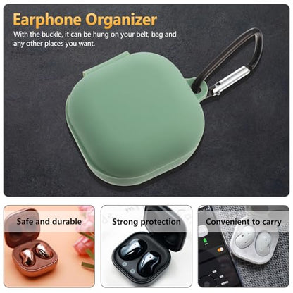 Protective Earphone Case for Earbuds Matcha Green Silicone Cover with Charging Moisture and Scratch Resistant Headphone Case for Earphones