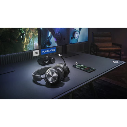 SteelSeries Arctis Nova Pro Wireless Multi-System Gaming Headset — Neodymium Magnetic Drivers — Active Noise Cancellation — 2 Battery System — ClearCast Gen 2 Mic — PC, PS5, PS4, Switch, Mobile - color: Black, style: PC