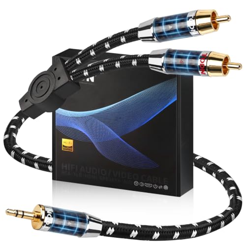 TODN Audiophile 3.5mm to RCA Audio Cable 9.8ft 99.9999% OCC HiFi Stereo - color: 3.5toRCA-Ultra, size: 9.8 ft