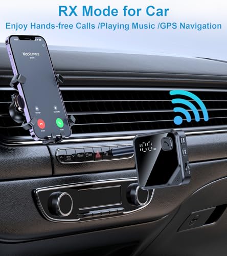 Bluetooth Transmitter Receiver for TV & Airplane AUX Adapter | Airplane Bluetooth Adapter for Headphones, Bluetooth Receiver for Car Stereo/Home Stereo, Bluetooth 5.3 Audio Adapter