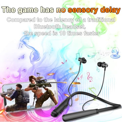 Kinobo Neckband Bluetooth Headphones, 6.0 Bluetooth 100 Hours Playtime，IPX7 Sports Waterproof Earbuds with Microphone Noise Cancelling with HiFi Speakers Multiple Switchable Sound Modes - color: Cable