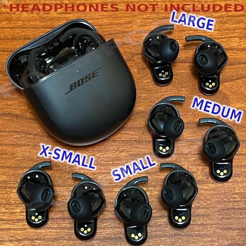 Silicone Ear Wings for Bose QuietComfort Earbuds Ultra/II/2nd Gen (2022/2023/2025) Hooks Stability Bands (3 Sets Medium) - size: 3 Sets Medium
