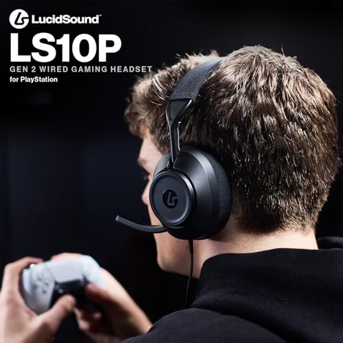 PowerA LucidSound LS10P Gen 2 Wired Gaming Headset for PlayStation - Black, Quick-Access Audio Controls, Designed for Comfort, Premium Audio, flip-to-Mute Boom mic, PC Compatible - style: Black