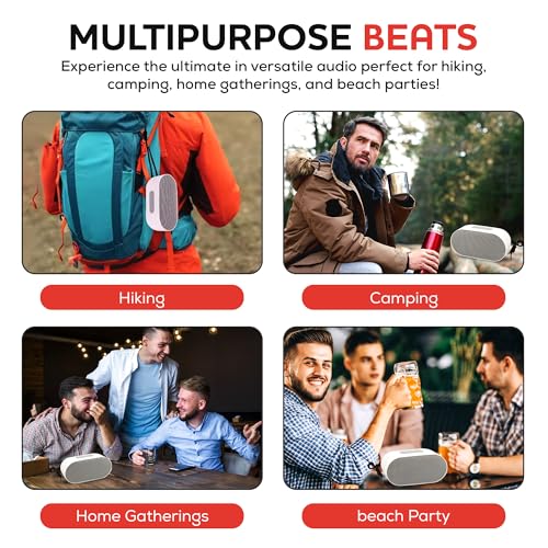 Portable Bluetooth Speakers Wireless Waterproof Bluetooth Speaker with Built in Mic 24 Hours Battery Life Loud Stereo Sound Deep Bass Mini Speaker for Home