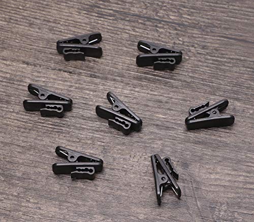 Mini Skater 1 Inch Length Small Earphone Wire Clips Headphone Mount Cable Clothing Clip Earbud Clip to Keep Earphone/Microphone Cord in Place for 1.5mm Wires Diameter Round Wire Earphones,4Pcs (Black)