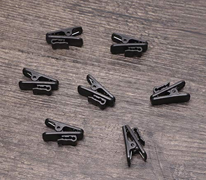 Mini Skater 1 Inch Length Small Earphone Wire Clips Headphone Mount Cable Clothing Clip Earbud Clip to Keep Earphone/Microphone Cord in Place for 1.5mm Wires Diameter Round Wire Earphones,4Pcs (Black)