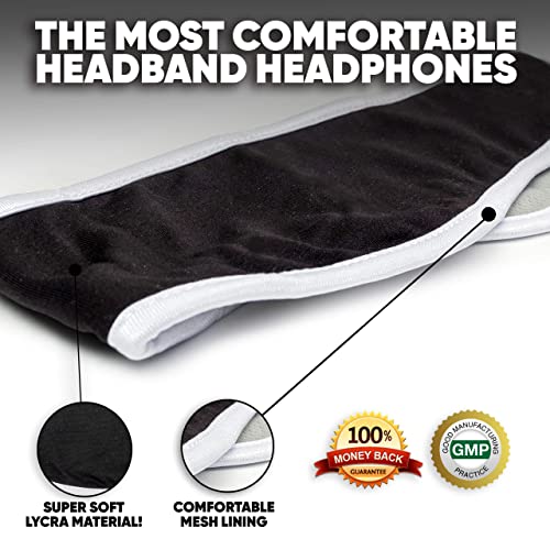 CozyPhones Sleep Headphones - Over Ear Headphones from Ultra Thin Cool Mesh Wired for Side Sleepers, Meditation, Running, Laptop, and Phone - White | Ultra Thin for Side Sleepers, Meditation, Running, Laptop, and Phone - color: White