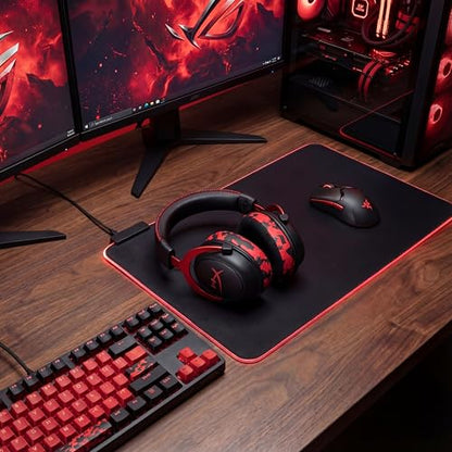 WC Freeze V2 Cloud - Angled Cooling Gel Earpads Compatible with HyperX Cloud Series by Wicked Cushions | Angled Pads for Extreme Comfort, New Freeze V2 Cooling Fabric, Extra Thick | Red Camo - color: Red Camo