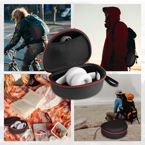 Hard Shell Travel Case Compatible with Beats Studio Pro/Studio3/Solo4/Solo3/ Solo 2 Bluetooth On-Ear Headphones (Black) - color: BLACK