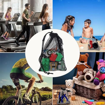 10PCS Mesh Drawstring Bags With Clips,5.9x7.9Inch Portable Nylon Storage Bags with Sliding Drawstring for toy, Sports Storage, Diving, Outdoor Activities Travel Kitchen - size: 5.9x7.9Inch