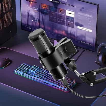 Microphone Holder, Large Mic Accessory Clip for Stands & Tripod | Sturdy ABS, Secure Grip, Foam Liner, Brass 5/8" to 3/8" Adapter, Fits 1.26"–2.3" Handheld Condenser & Dynamic Wireless Mics - size: 1Pcs