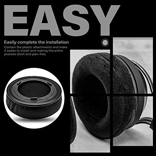 TRANSTEK Earpads Compatible with Virtuoso RGB Wireless SE Gaming Headset - Memory Foam Earcups - Velour Ear Cushions I Black
