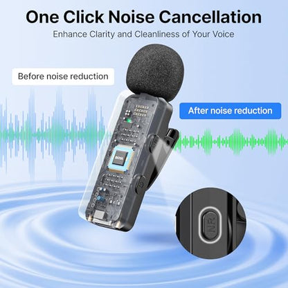 BOYA BY-V20 USB-C Wireless Microphone for Android Type-C,iPhone 16/15,328FT Los Range,9H Battery,Noise Reduction Mini Wireless Lavalier Lapel Mics for Interview YouTube TikTok(2TX+1RX) - style: BY-V20(2TX+RXU)