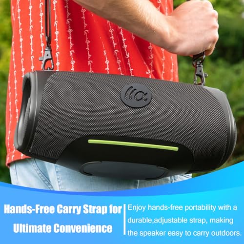 TAZATA Speakers Bluetooth Wireless Outdoor,120W Loud Sound with Deep Bass | IPX7 Waterproof Floating, BT 5.3 Boombox, 105dB Large Subwoofer, 11H, RGB Lights, Portable Speaker for Party, Kayaking, Beach - color: MAX-black