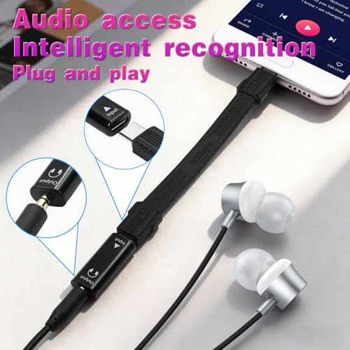Poyiccot USB Type C to 3.5mm Headphone Adapter 2Pack, USB C Female to Aux Female Adapter, Type C to Aux Converter HiFi Stereo DAC Headphone 3.5mm Jack for iPhone 15,Galaxy, Mackbook, Black - style: 2 Pack Female to Female Black