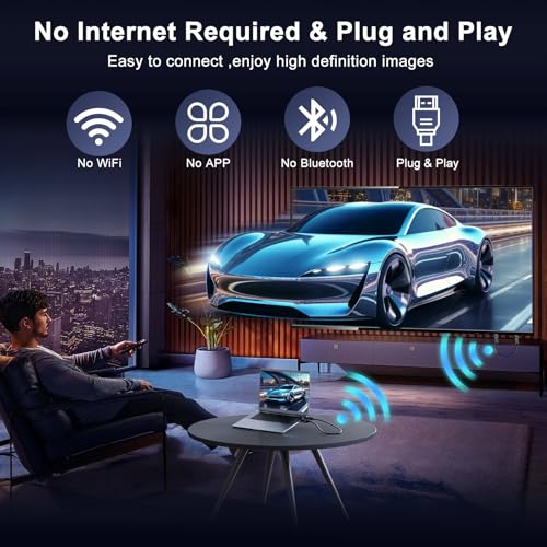 Wireless HDMI Transmitter and Receiver 4K Decode 1080P Output, HDMI Wireless Extender, Plug & Play, Support 2.4/5GHz for Streaming Video and Audio to Monitor from Laptop/Pc/Tv Box (Black) - color: Black