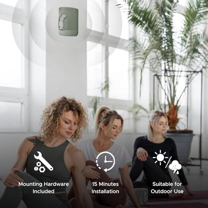 Move Speaker Wall Mount Bracket, Weatherproof, Green | Compatible with Sonos Move & Move 2, Including Mounting Accessories - color: Green