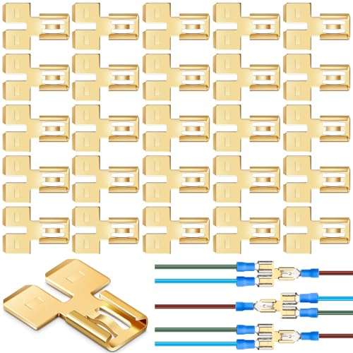 Tandefio 25 Pcs Double Piggyback Spade Connector Quick Disconnect Adapter