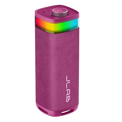 JLab, JBuds Party, Portable Bluetooth Speaker, Waterproof Outdoor Speaker, RGB Lighting, Multi-Speaker Connect, Mulberry - color: Mulberry