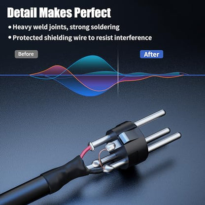 SMALL-EYE XLR Male to Male Cables 25 ft 2 Pack – Balanced 3-Pin XLR Patch Cables with 22 AWG OFC for Mixers and PA Speakers | 22AWG OFC Copper, Low Noise Audio, Reliable Connector Fit, Studio and Live Sound - size: M to M -25ft, style: Male to Male