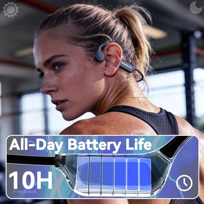MONODEAL Bone Conduction Headphones Open Ear Bluetooth Running 10H
