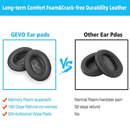 Replacement Ear Pads for Bose SoundTrue Headphones Around-Ear Style, Memory Foam Also Fits QuietComfort 35/ QC35 II Around-Ear Headphones(Dark Grey) - color: Dark grey