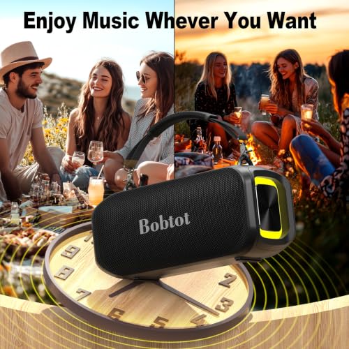 Portable Karaoke Speaker for Adults, Small Size Singing Machine | with Wireless Microphone, Bluetooth Speaker with Punchy Bass, Magic Sound Voice, LED Lights