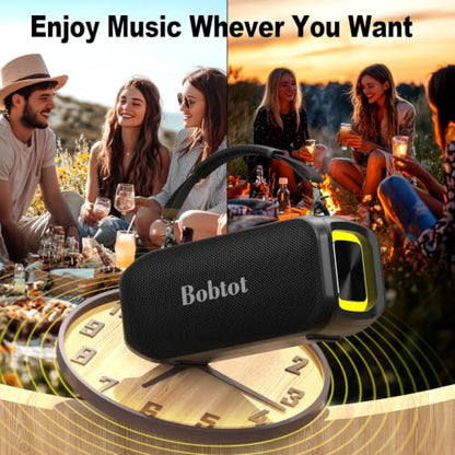 Portable Karaoke Speaker for Adults, Small Size Singing Machine | with Wireless Microphone, Bluetooth Speaker with Punchy Bass, Magic Sound Voice, LED Lights