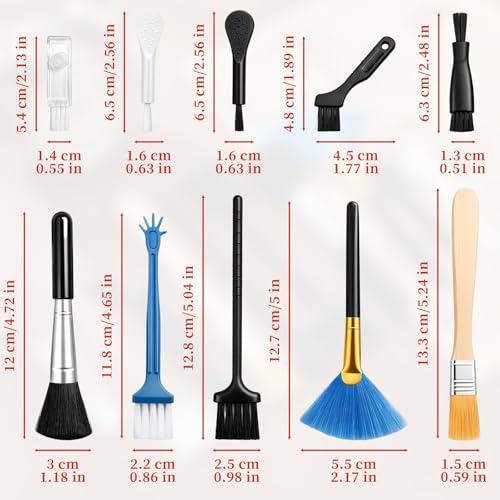 Keyboard Cleaner, 10 Pcs Mini Anti Static Laptop Cleaning Kit | Nylon Dust Brushes for Keyboard, Computer Motherboard, Fans, Camera & Small Spaces Electronic Devices