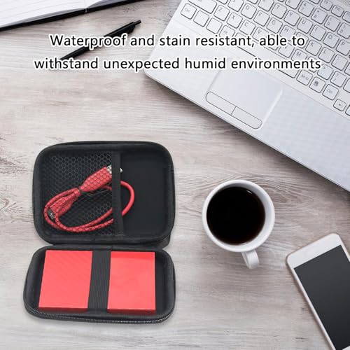 Protective External Hard Drives Case for 2.5Inch Devices Carrying Case Covers with Space for Cables and Earphones Portable External Carry Bag