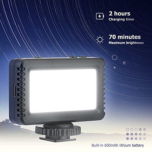 Cold Shoe Wind Muff Furry Windshield & LED Light Flash Attachment for Sony ZV-E10 II ZVE10 ZV-1F ZV1F ZV-1 II ZV1 ZV-E1 ZVE1 Vlog Cameras, Black Color