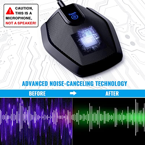 TONOR Conference USB Microphone, Omnidirectional Condenser PC Mic G11 | Condenser Mic, Compatible with 190 cm/74inch Cable, Windows and Mac, Desktop PC & Laptop for Teleconference, Court Reporter