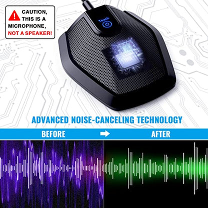 TONOR Conference USB Microphone, Omnidirectional Condenser PC Mic G11 | Condenser Mic, Compatible with 190 cm/74inch Cable, Windows and Mac, Desktop PC & Laptop for Teleconference, Court Reporter