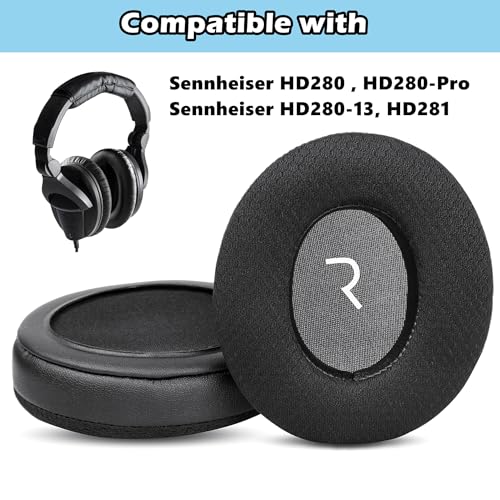 Cooling Gel Earpads Headband Cover Replacement Compatible with Sennheiser HD280/HD280-13/HD280-Pro/HD281/HMD280/HMD280 Pro/HMD280-13/HMD281/HMD281 Pro Headset Ear Pads Head Band Cover Cushions