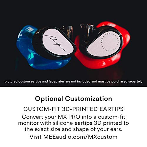 MEE audio Professional MX3 PRO Triple-Driver Hybrid Musician's in Ear Monitor Headphones with Enhanced Midrange and Warm Tonality, Noise Isolating Earphones with Detachable Cables, Black - color: Black, size: MX3 PRO