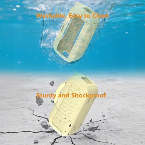 Protective Case for Bose SoundLink Max Portable Bluetooth Speaker | Accessories Hard Carrying Case and Silicone Cover Combo with Carrying Strap (Citrus Yellow) - color: Citrus Yellow