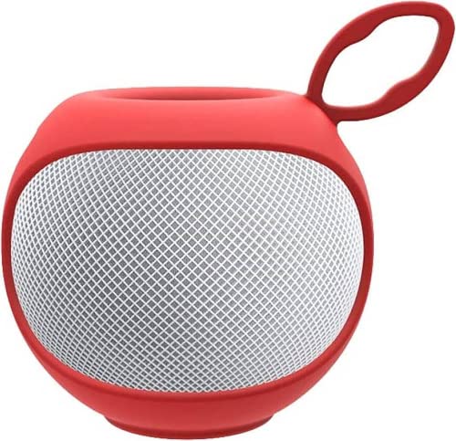 SaharaCase Silicone Sleeve Case for Apple HomePod Portable Bluetooth Speaker [Shockproof Bumper] Rugged Protection Anti-Slip Grip (Red) - color: Red