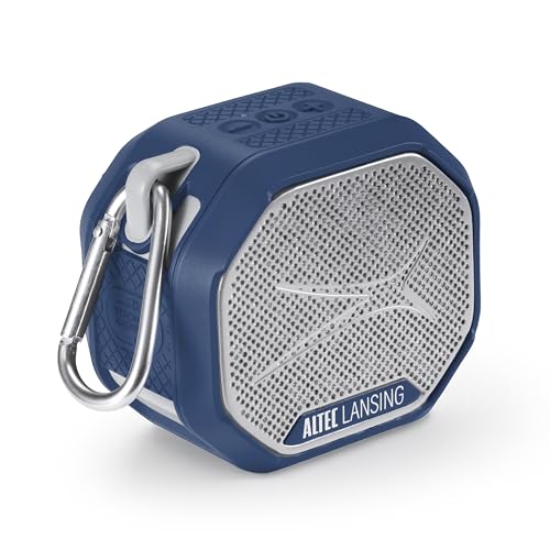 Altec Lansing HYDRATREK Magnetic Bluetooth Speaker, Waterproof IP67, Portable Speaker, True Wireless Pairing, USB-C Quick Charge, 3.7V 400mAh Battery, Voice Assistant, Perfect for Any Adventure - color: Periwinkle Blue/White