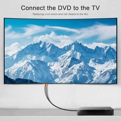 3 RCA Cable Audio Video Composite Male to Male DVD Cable (30 Feet) - size: 30 Feet
