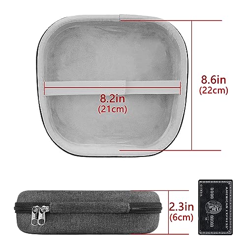 Geekria Shield Headphones Case Compatible with HyperX Cloud Stinger S, Cloud Flight Gaming and More, Replacement Hard Shell Travel Carrying Bag with Cable Storage (Dark Grey)